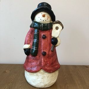 ❤️❤️Vintage Inspired Crackle Snowman
